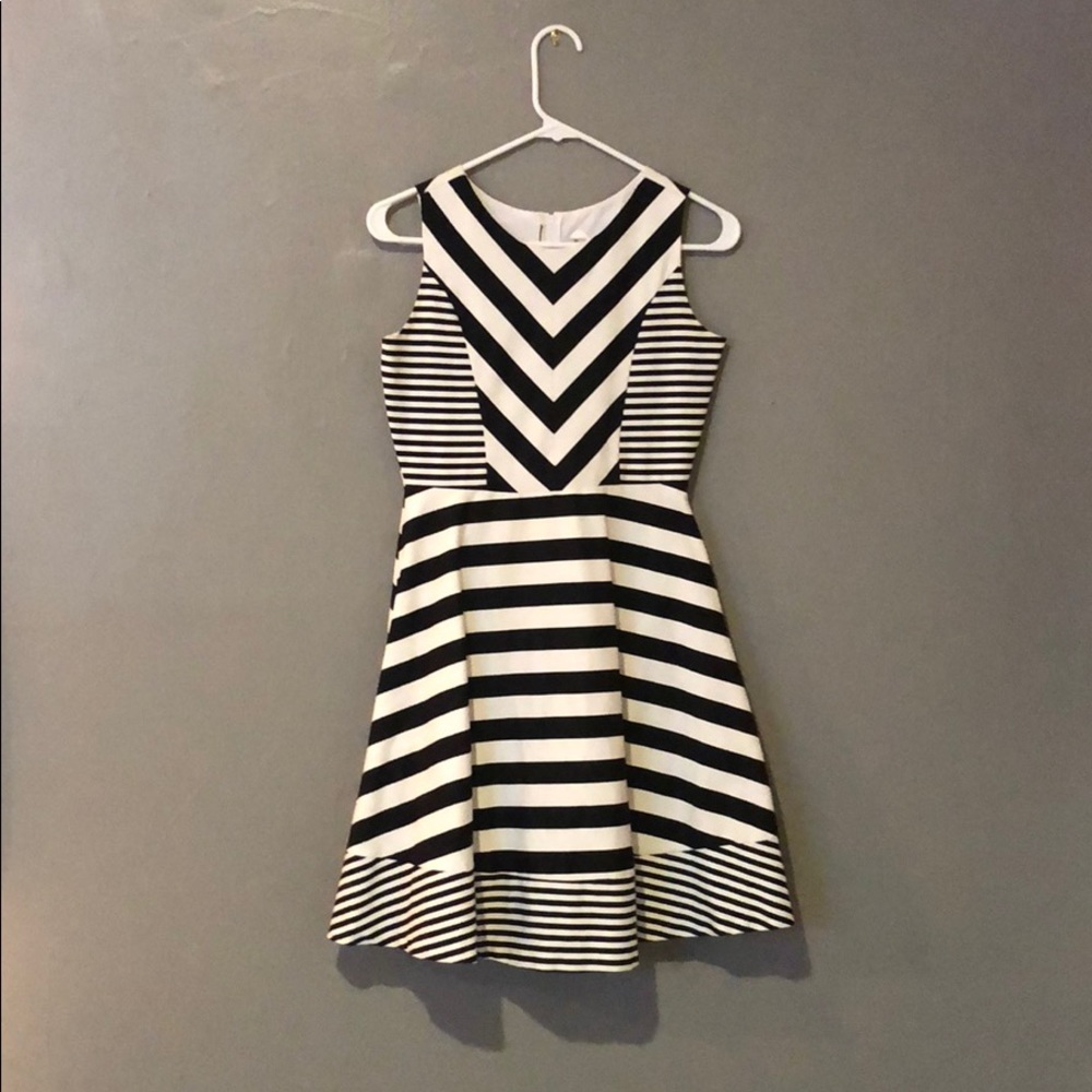 Black and white stripped dress.